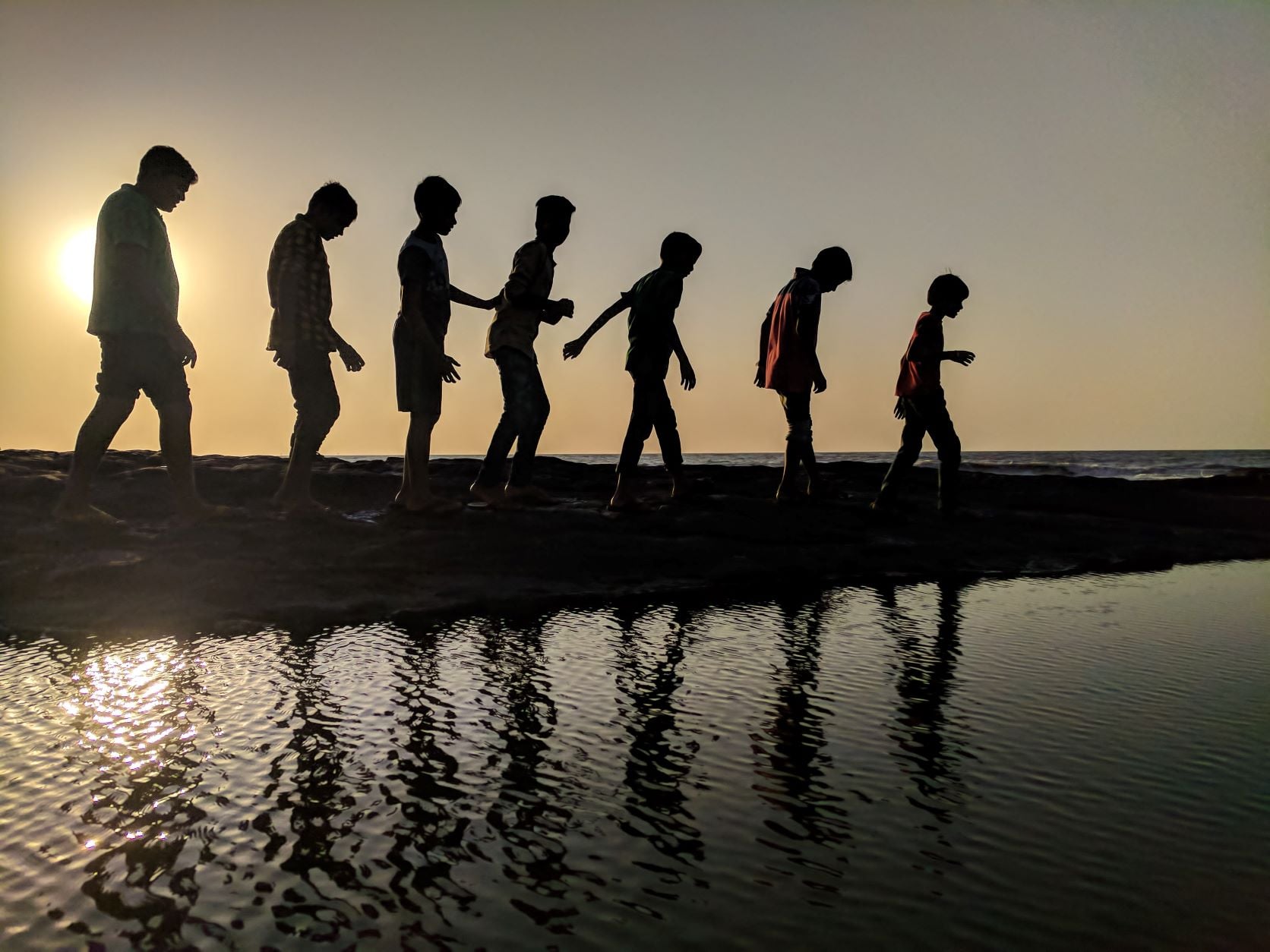 children walking