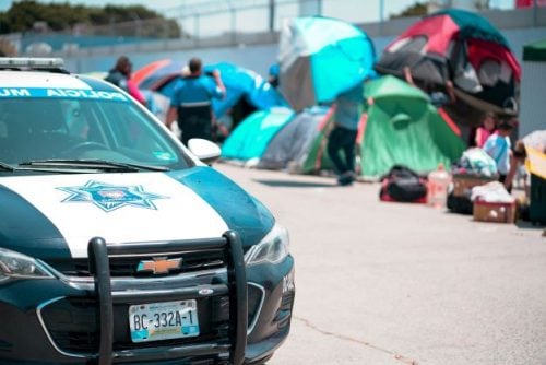 Migrant camp in Tijuana